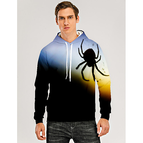 

Men's Pullover Hoodie Sweatshirt Animal Patterned Graphic 3D Print Daily 3D Print 3D Print Casual Hoodies Sweatshirts Light Blue