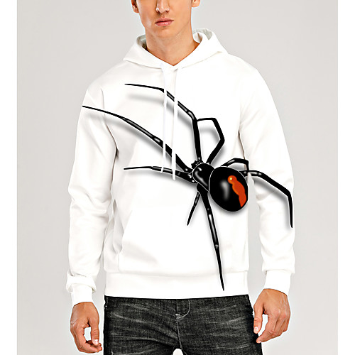 

Men's Pullover Hoodie Sweatshirt Animal Patterned Graphic 3D Print Daily 3D Print 3D Print Casual Hoodies Sweatshirts White