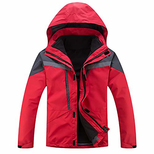 

Men's Reflective Jacket Hiking Softshell Jacket Hiking Fleece Jacket Winter Outdoor Waterproof Lightweight Windproof Breathable Jacket Top Fishing Climbing Camping / Hiking / Caving Blue Red Orange