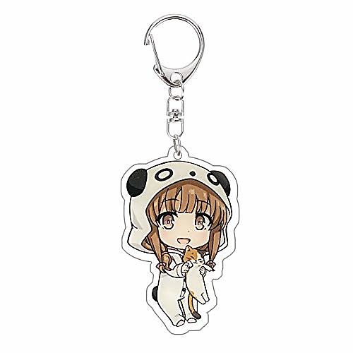 

rascal does not dream of bunny girl senpai keychain double-sided clear acrylic key ring anime figure color printed pendant clothing bag accessories(azusagawa kaede)