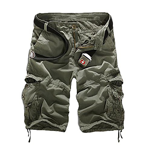 

cotton five knees pants multi-pocket loose overalls cargo outdoor working shorts trousers for men