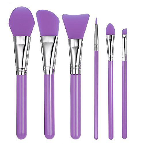 

6pcs silicone makeup brush set facial mask foundation brushes cosmetic eyeshadow eyebrow brush kit