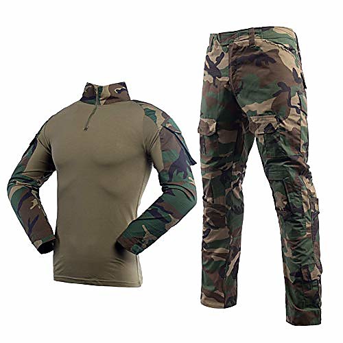 

Men's Hiking Jacket with Pants Military Tactical Jacket Outdoor Lightweight Windproof Breathable Quick Dry Clothing Suit Fishing Climbing Camping / Hiking / Caving Jungle camouflage ACU Desert