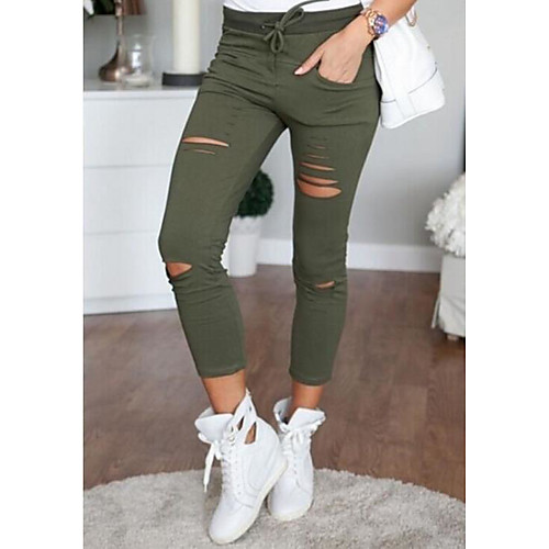 

Women's Basic Chic & Modern Causal Daily Pants White Black Wine Blue Green