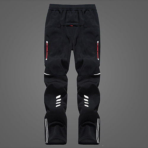 

Men's Cycling Pants Winter Fleece Polyester Bike Padded Shorts / Chamois Pants Bottoms Fleece Lining 3D Pad Warm Sports Solid Color Black Mountain Bike MTB Road Bike Cycling Clothing Apparel Bike Wear