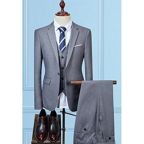 

3-piece blazer jacket men's slim suit elegant solid single breasted coat tuxedo party business wedding party jacket vest pants