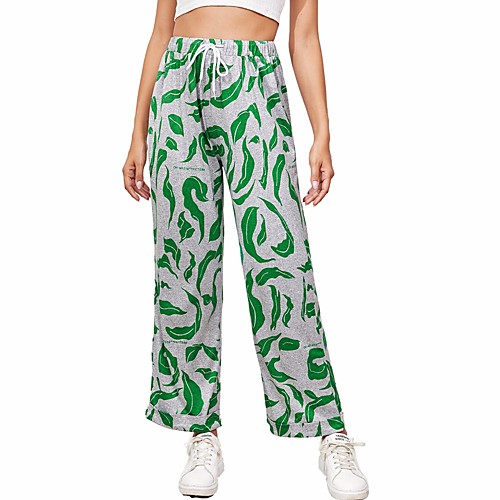 

Women's Basic Casual Comfort Daily Pants Sweatpants Pants Plants Full Length Drawstring Green