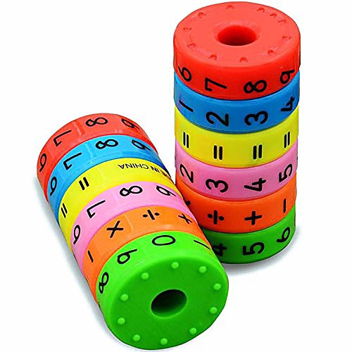 

6 pieces magnetic montessori kids preschool educational plastic toys for children math numbers diy assembling puzzles boys gir