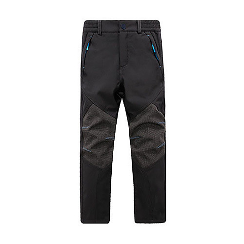

Boys' Girls' Softshell Pants Patchwork Winter Outdoor Standard Fit Waterproof Fleece Lining Breathable Warm Pants / Trousers Black Fuchsia Fishing Climbing Camping / Hiking / Caving 130cm 140cm 150cm