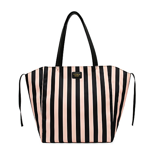 

Women's Bags Oxford Cloth Tote Floral Print Vertical Stripes Daily Date 2021 Handbags Baguette Bag Black Beige