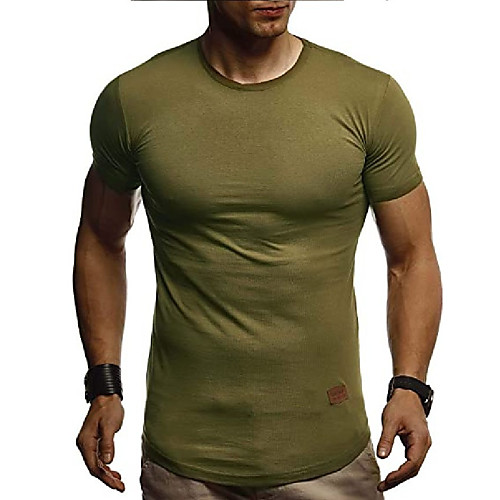 

men's t-shirt round neck collar ln-8294 burgundy medium