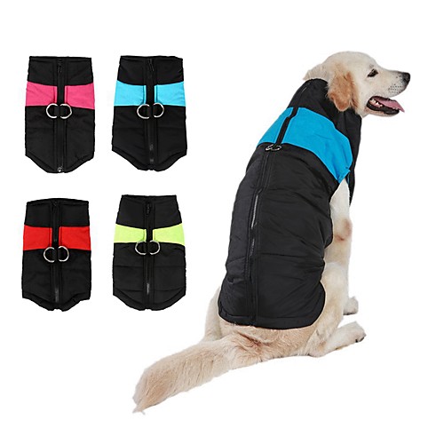 

Cat Dog Coat Vest Puppy Clothes Solid Colored Keep Warm Windproof Outdoor Winter Dog Clothes Puppy Clothes Dog Outfits Red Blue Orange Costume for Girl and Boy Dog Nylon XS S M L XL XXL