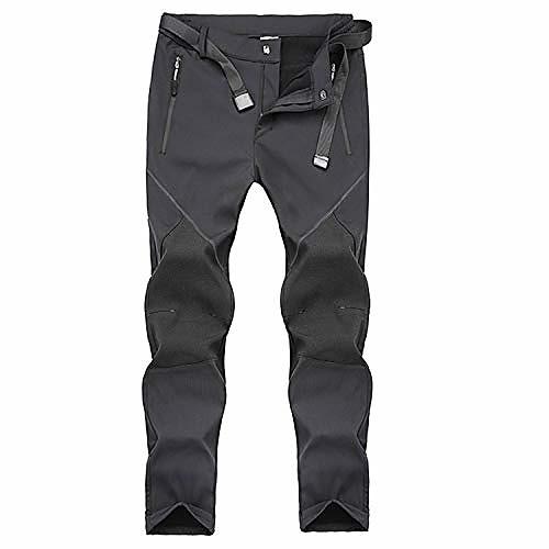 

men's outdoor fleece hiking trousers soft shell winter trouser windproof warm skiing climbing walking sports pants