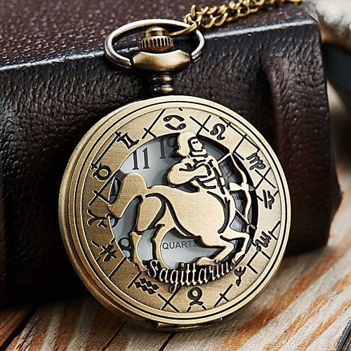 

scorpio pocket watch, vintage bronze quartz pocket watch hollow scorpio case unique gift for men