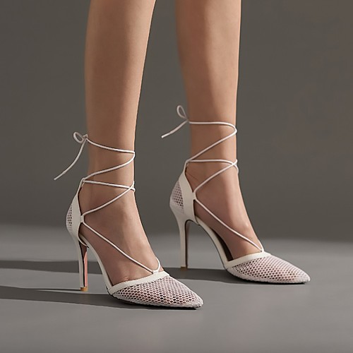 

Women's Heels Stiletto Heel Pointed Toe Daily PU Synthetics White Black