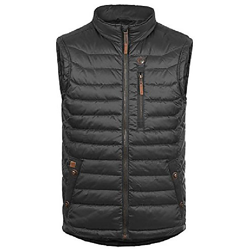 

cemal men's quilted gilet vest body warmer with funnel neck, size:m, colour:phantom grey (70010)