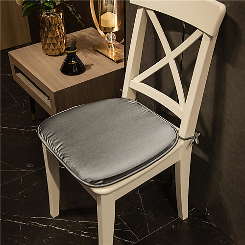 

Light Luxury High Quality Ice Silk Velvet Solid Color Seat Cushion Home Office Bedroom Home Use Dining Table Chair Cushion