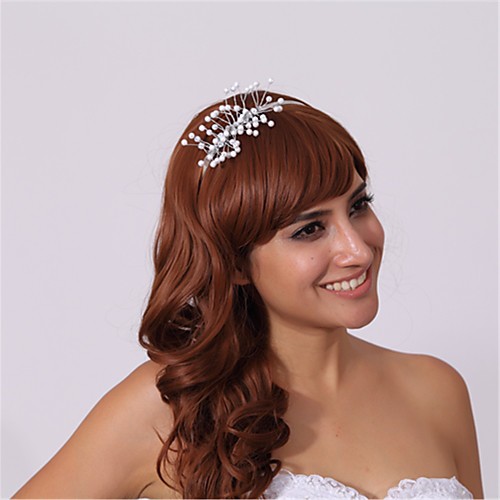 

Imitation Pearl / Rhinestone / Alloy Headbands / Headpiece with Rhinestone / Faux Pearl 1 Piece Wedding Headpiece