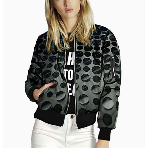 

Women's Print Patchwork 3D Print Fall & Winter Jacket Regular Going out Long Sleeve Rayon Coat Tops Black