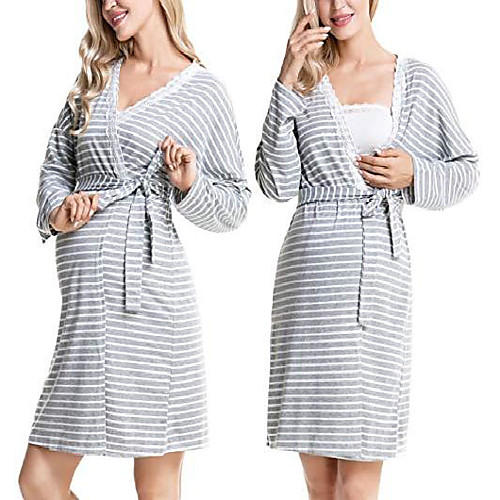 

women's long sleeve maternity night shirt - - small