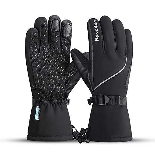 

Winter Bike Gloves / Cycling Gloves Touch Gloves Anti-Slip Waterproof Warm Winter Sports Full Finger Gloves Sports Gloves Black for Adults' Outdoor Exercise Cycling / Bike