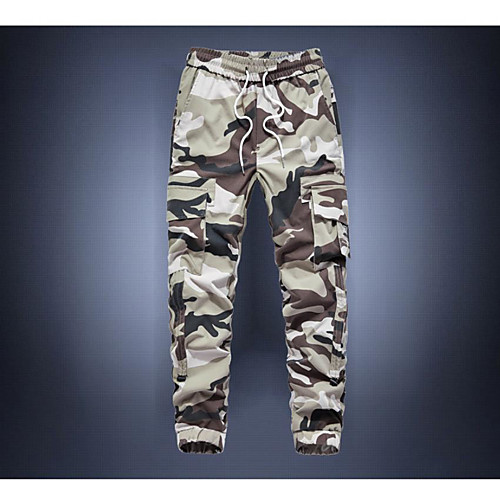 

Men's Cargo Tactical Cargo Pants Camouflage Full Length Black Khaki