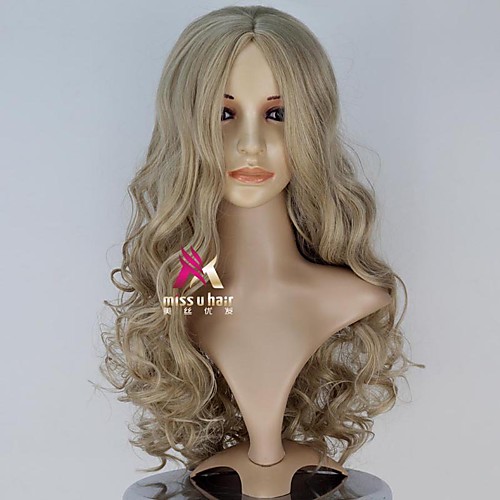 

Synthetic Wig Cinderella Curly Middle Part Wig Long Blonde Synthetic Hair 26 inch Women's Comfy Fluffy Blonde