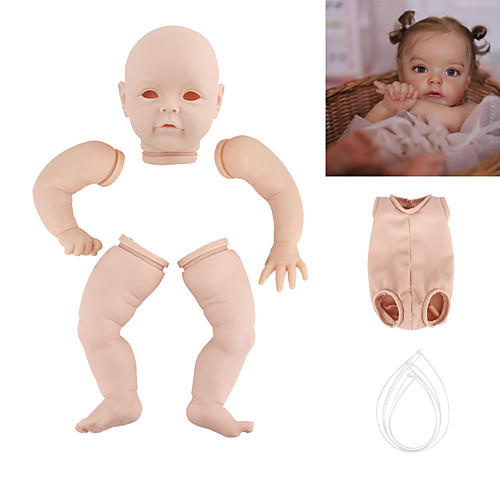 

22 inch Reborn Toddler Doll DIY Unpainted Reborn Baby Doll Kit Professional-Painting Kit Baby Boy Baby Girl Suesue Hand Made Floppy Head No Eyelashes, Hair, Flesh Color Cloth Silicone Vinyl with