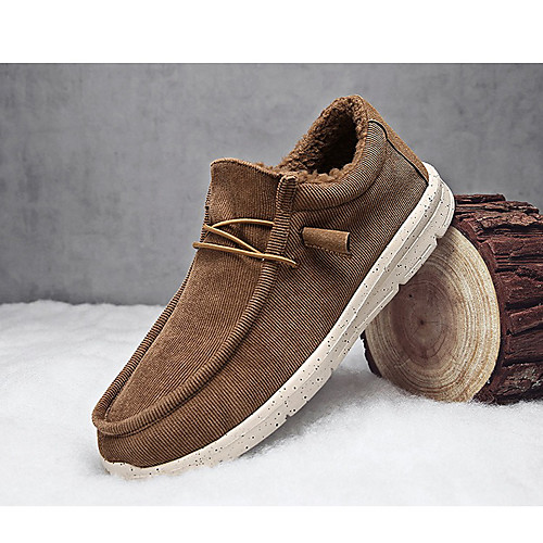 

Men's Loafers & Slip-Ons Casual Daily Walking Shoes PU Breathable Non-slipping Wear Proof Dark Grey Dark Brown Black Winter