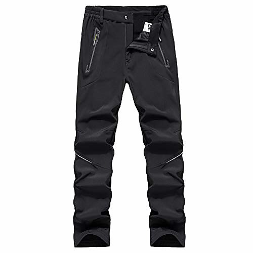 

men's winter fleece thick warm outdoor trousers windproof water repellent trousers hiking pants men's soft shell pants