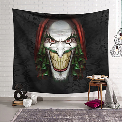 

Wall Tapestry Art Decor Blanket Curtain Hanging Home Bedroom Living Room Decoration Polyester Fiber Still Life Weird Color Weird Green Curly Hair