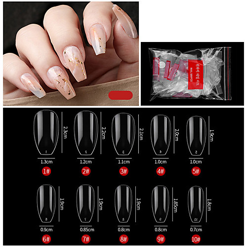 

500PCS Ballet Transparent Nail French Pointed Nail Seamless Nail Ballet Nail Transparent Nail Toe Nail Toe Nail Piece