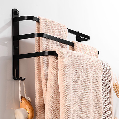 

Towel Bar Retractable Cable / Creative / Multifunction Contemporary / Modern Aluminum 1pc - Bathroom / Hotel bath 3-towel bar Wall Mounted