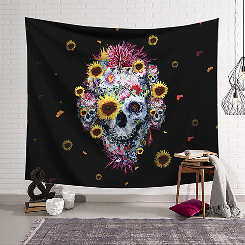 

Wall Tapestry Art Decor Blanket Curtain Hanging Home Bedroom Living Room Decoration Polyester Skull Pattern Tapestry