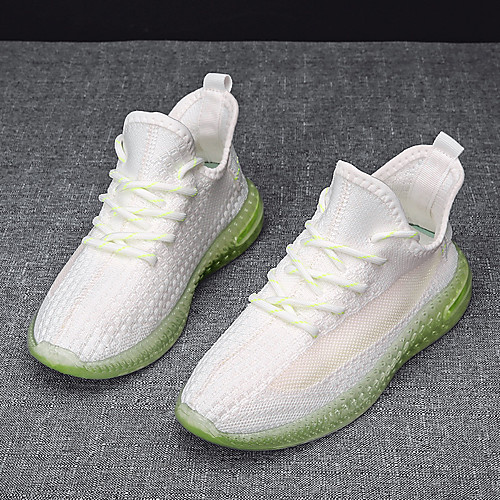 

Women's Trainers Athletic Shoes Flat Heel Round Toe Casual Athletic Walking Shoes Tissage Volant White / Green White / Yellow Orange / Booties / Ankle Boots