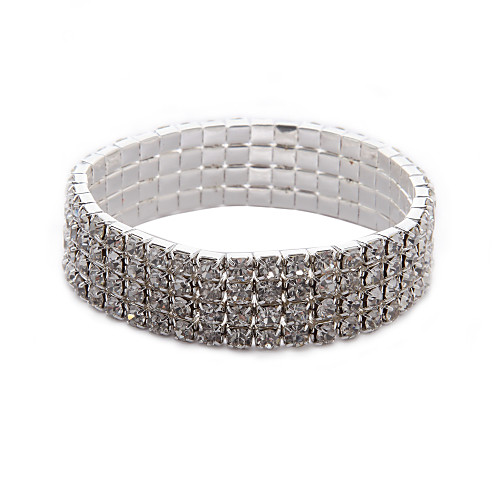 

Women's Bracelet Classic Blessed Stylish Rhinestone Bracelet Jewelry Silver For Daily