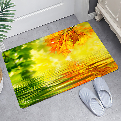 

Rippled Water Surface Digital Printing Floor Mat Modern Bath Mats Nonwoven Memory Foam Novelty Bathroom