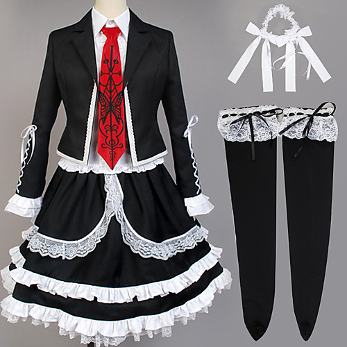 

Inspired by Dangan Ronpa Celestia Ludenberg Anime Cosplay Costumes Japanese Cosplay Suits School Uniforms Coat Dress Socks For Women's / Tie / Headwear
