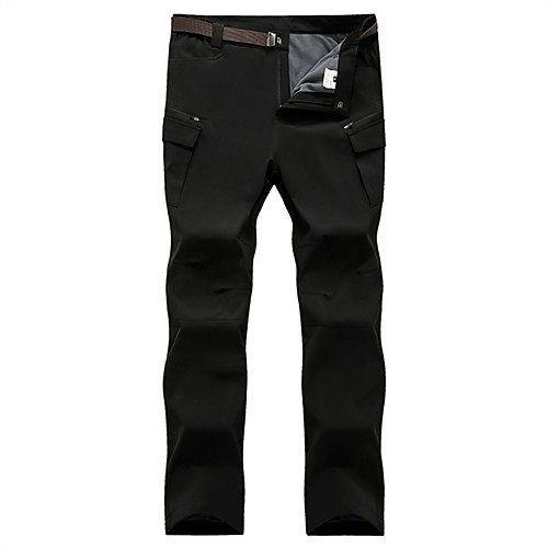 

Men's Hiking Pants Trousers Solid Color Winter Outdoor Standard Fit Waterproof Windproof Fleece Lining Breathable Pants / Trousers Dark Gray ArmyGreen Gray blue Black Fishing Climbing Camping / Warm