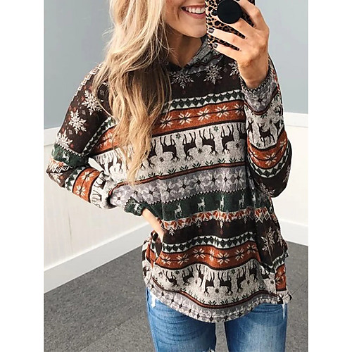 

Women's Plus Size Print Galaxy Blouse Large Size Cowl Neck Long Sleeve Vintage Tops Big Size