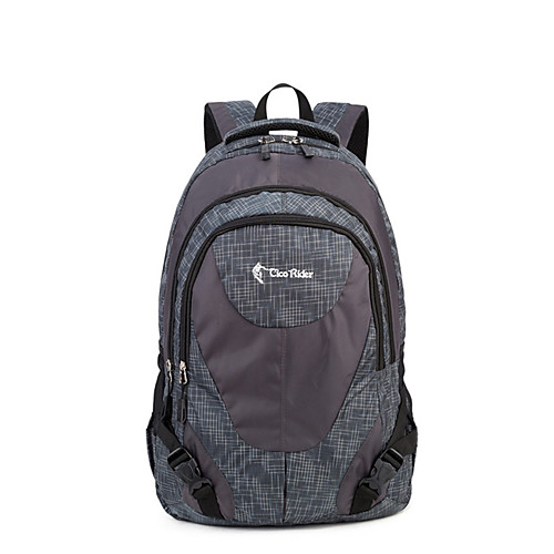 

Unisex Polyester School Bag Commuter Backpack Large Capacity Zipper Color Block Geometric Daily Outdoor Backpack Dark Grey Black Red Royal Blue