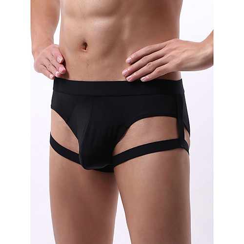 

Men's 1 Piece Basic Briefs Underwear - Normal Low Waist White Black Blue M L XL