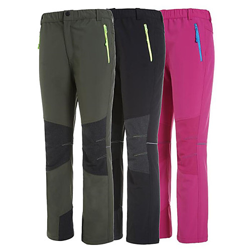 

Boys' Girls' Hiking Pants Trousers Softshell Pants Solid Color Winter Outdoor Waterproof Windproof Breathable Soft Pants / Trousers Bottoms Black Army Green Fuchsia Camping / Hiking Hunting Fishing