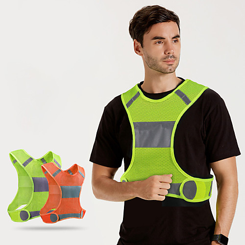 

reflective running vest high visibility adjustable waist & armbands safety gear perfect for cycling jogging dog walking motorcycling hitchhiking lightweight for men women & kids