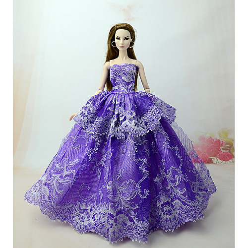 

Doll accessories Doll Clothes Doll Dress Wedding Dress Party / Evening Ball Gown Lace Tulle Lace Cotton Blend Silk / Cotton Blend For 11.5 Inch Doll Handmade Toy for Girl's Birthday Gifts Doll Not