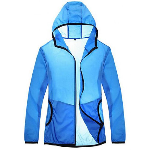 

men's quick dry thin uv protection long sleeve skin coat color blue size xl