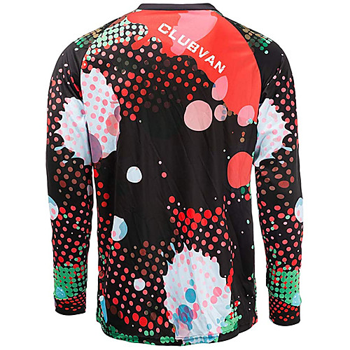 

21Grams Men's Long Sleeve Downhill Jersey Spandex Black Bike Jersey Top Mountain Bike MTB Road Bike Cycling UV Resistant Quick Dry Sports Clothing Apparel / Athletic