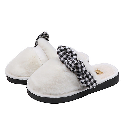 

Girls' Slippers & Flip-Flops Comfort Suede Little Kids(4-7ys) Big Kids(7years ) Daily Walking Shoes White Black Pink Spring Fall