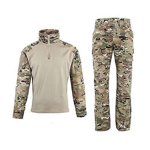 

tactical men's camouflage clothes military bdu uniform combat shirt & trousers set(mcp-s)