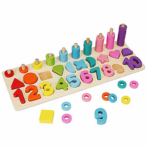 

alphabet blocks, wooden peg puzzles wooden blocks kids wooden letters alphabet learning educational toys for children for counting numbers (a)